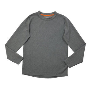 Omni-Wool Sweatshirt Mens L Large Grey Stretch Crewneck Long Sleeve Pullover
